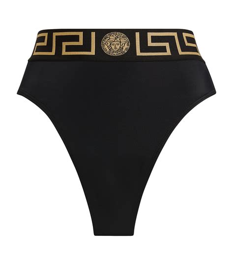 versace swim dress|Versace high waisted bikini bottom.